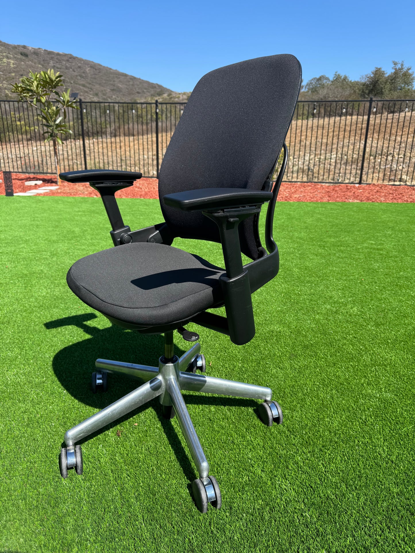 Steelcase Leap V2 Fully loaded Office Chair with new upholstery in black