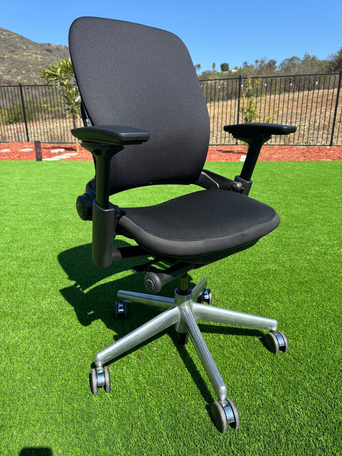 Steelcase Leap V2 Fully loaded Office Chair with new upholstery in black