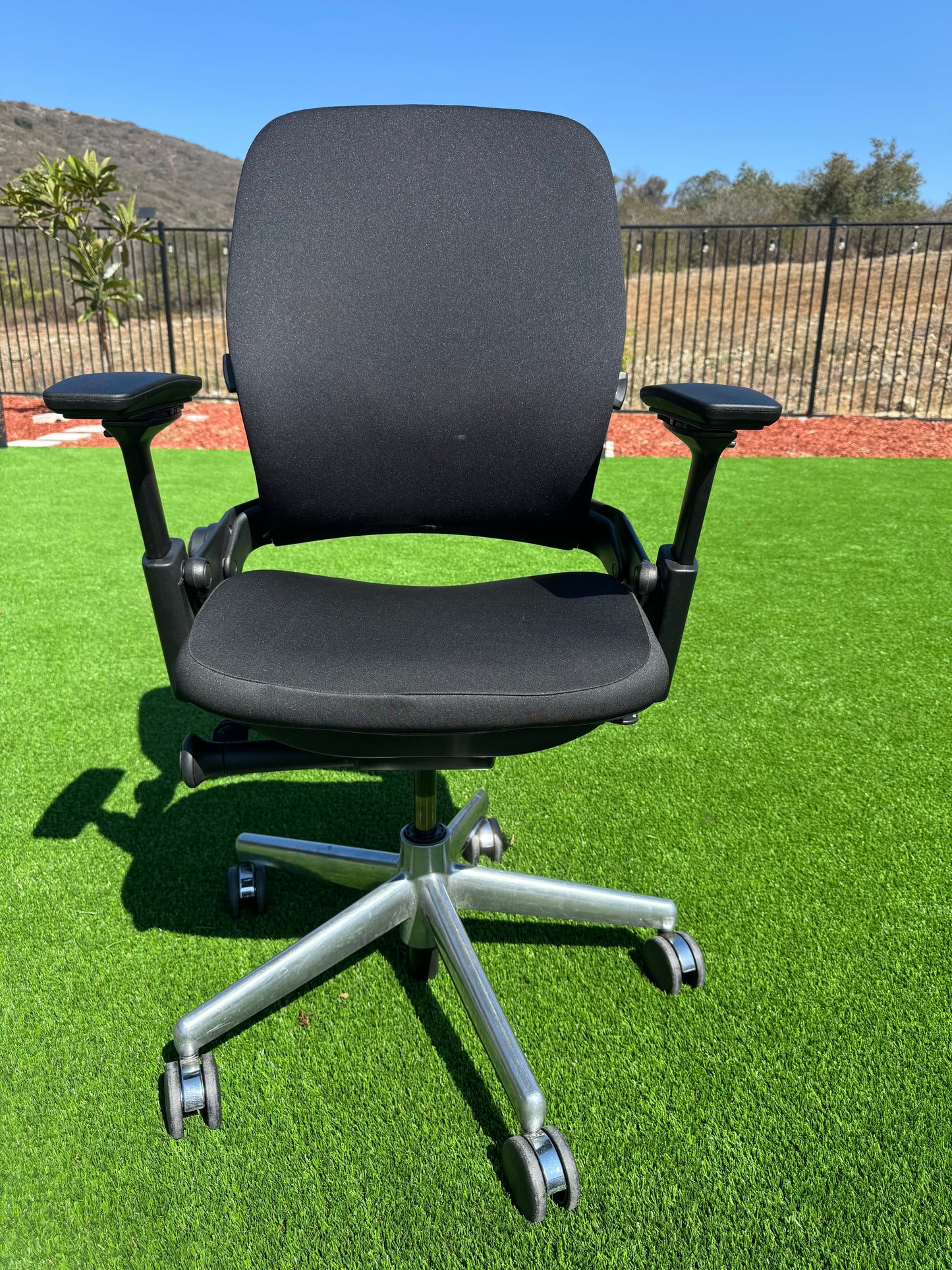 Steelcase Leap V2 Fully loaded Office Chair with new upholstery in black