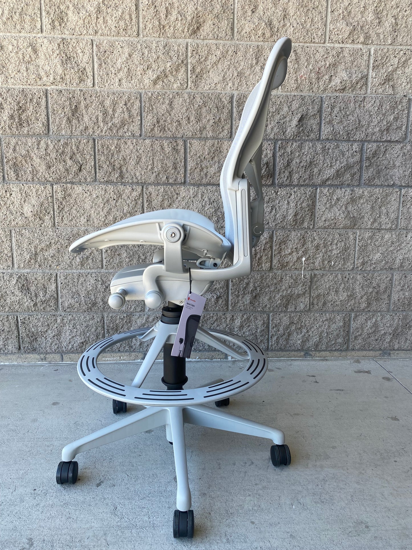 Brand new Herman Miller Aeron drafting chair in mineral
