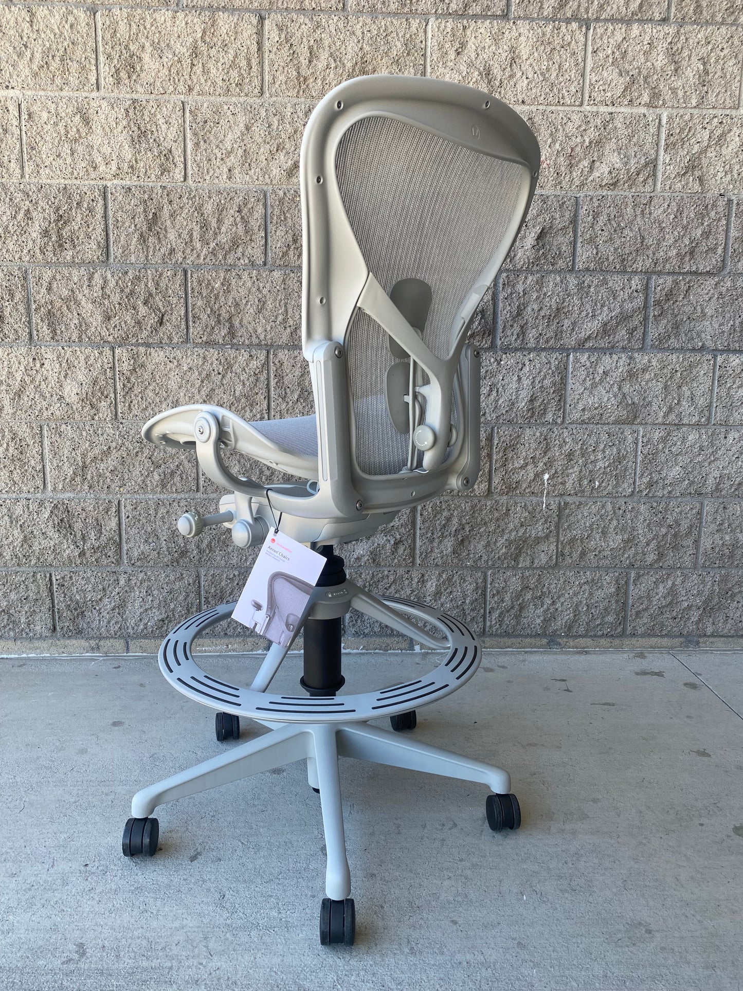 Brand new Herman Miller Aeron drafting chair in mineral