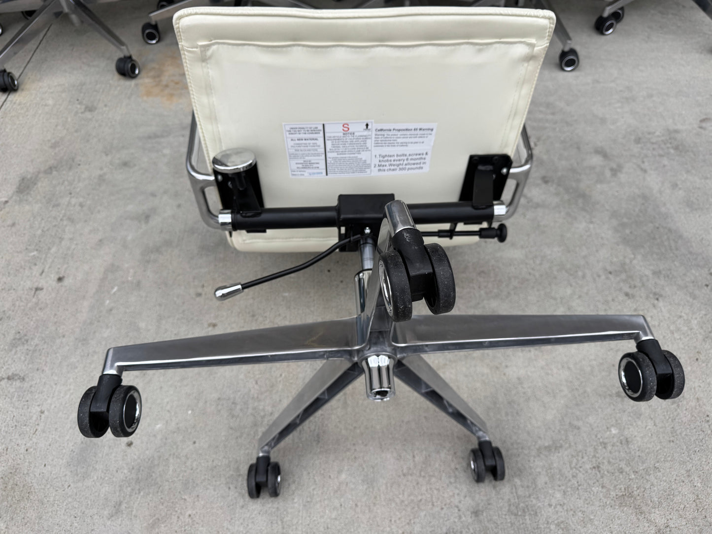 Herman Miller Eames Executive Style Task Chair with Polished Aluminum Frame and Base