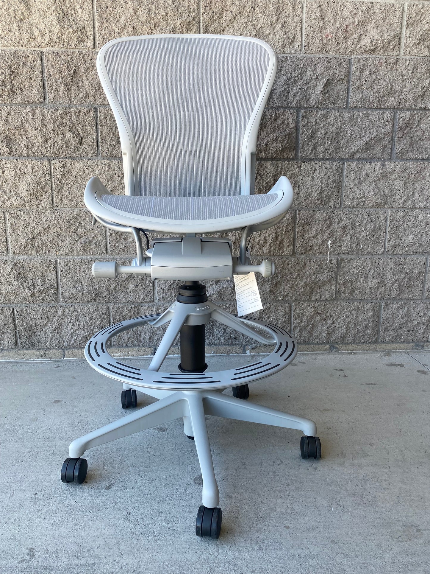 Brand new Herman Miller Aeron drafting chair in mineral