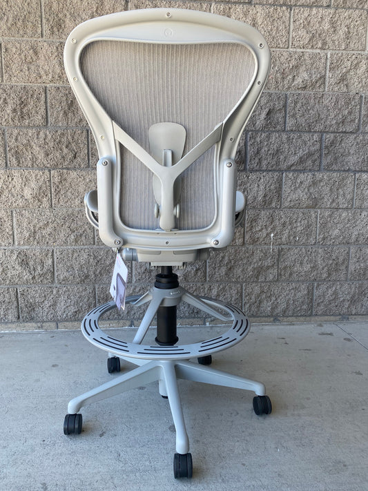 Brand new Herman Miller Aeron drafting chair in mineral