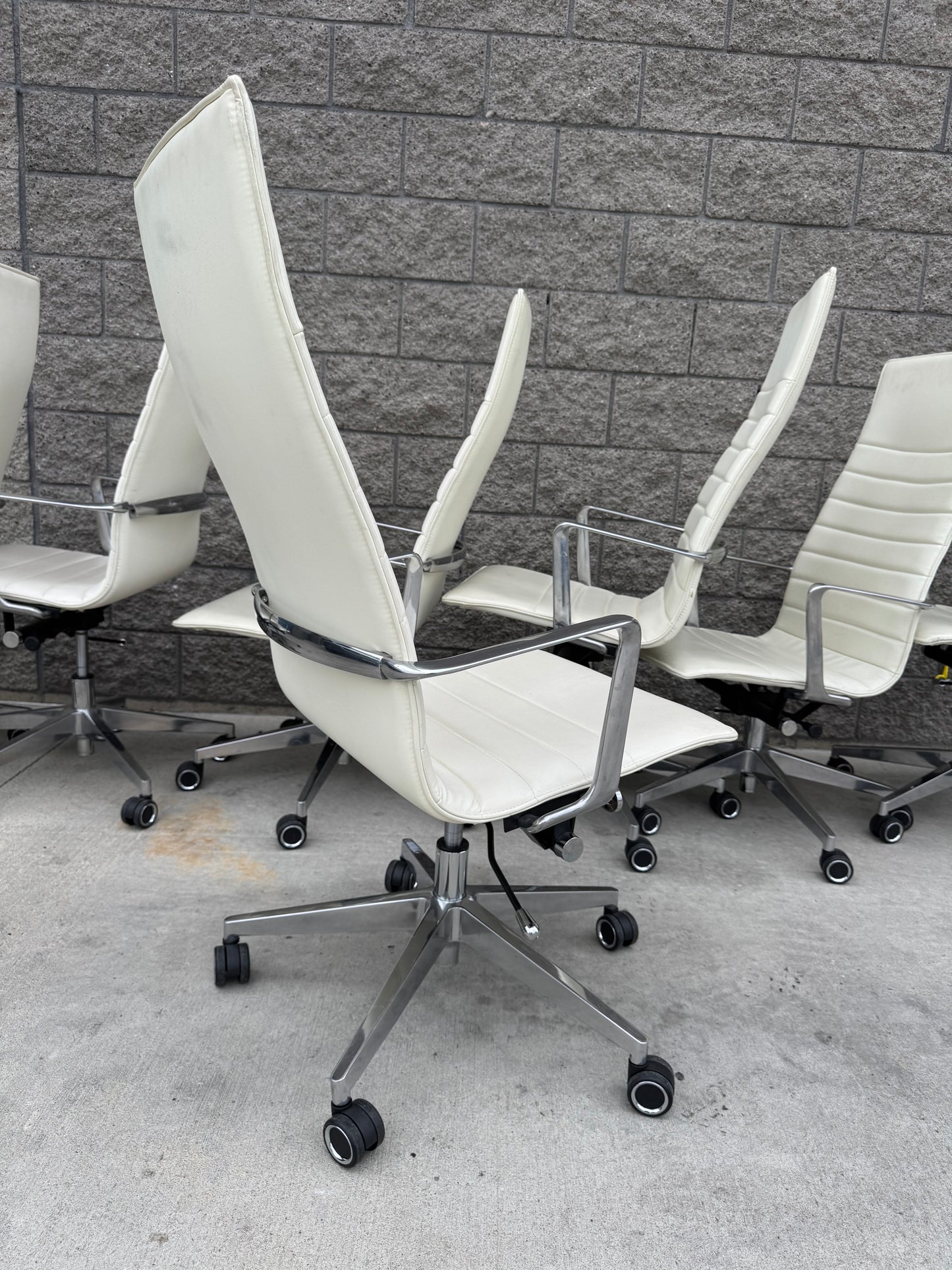 Herman Miller Eames Executive Style Task Chair with Polished Aluminum Frame and Base