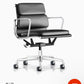 Authentic Herman Miller Eames Soft Pad Management Office Chair With Black Leather