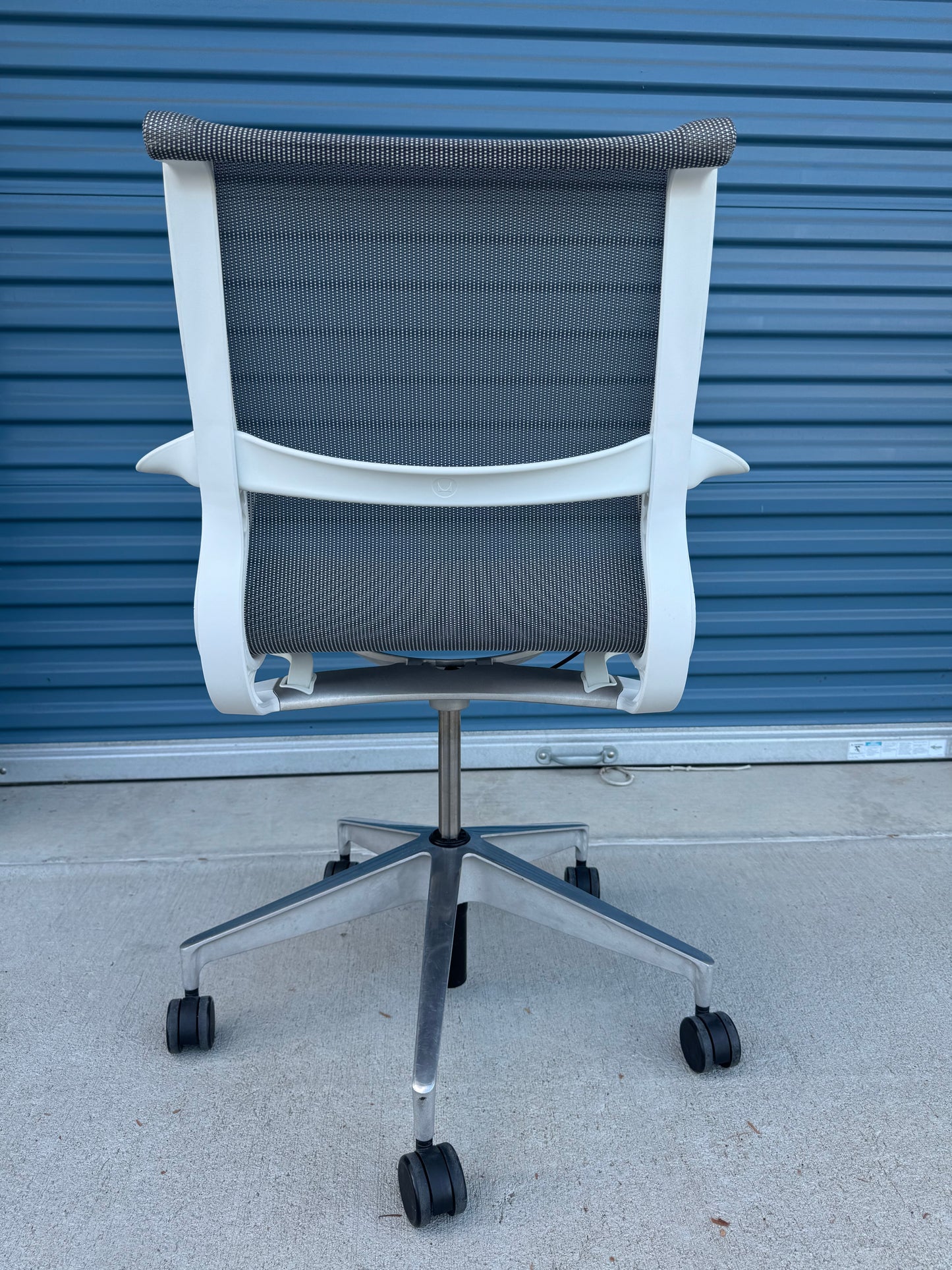 Herman Miller Setu with polished aluminum base