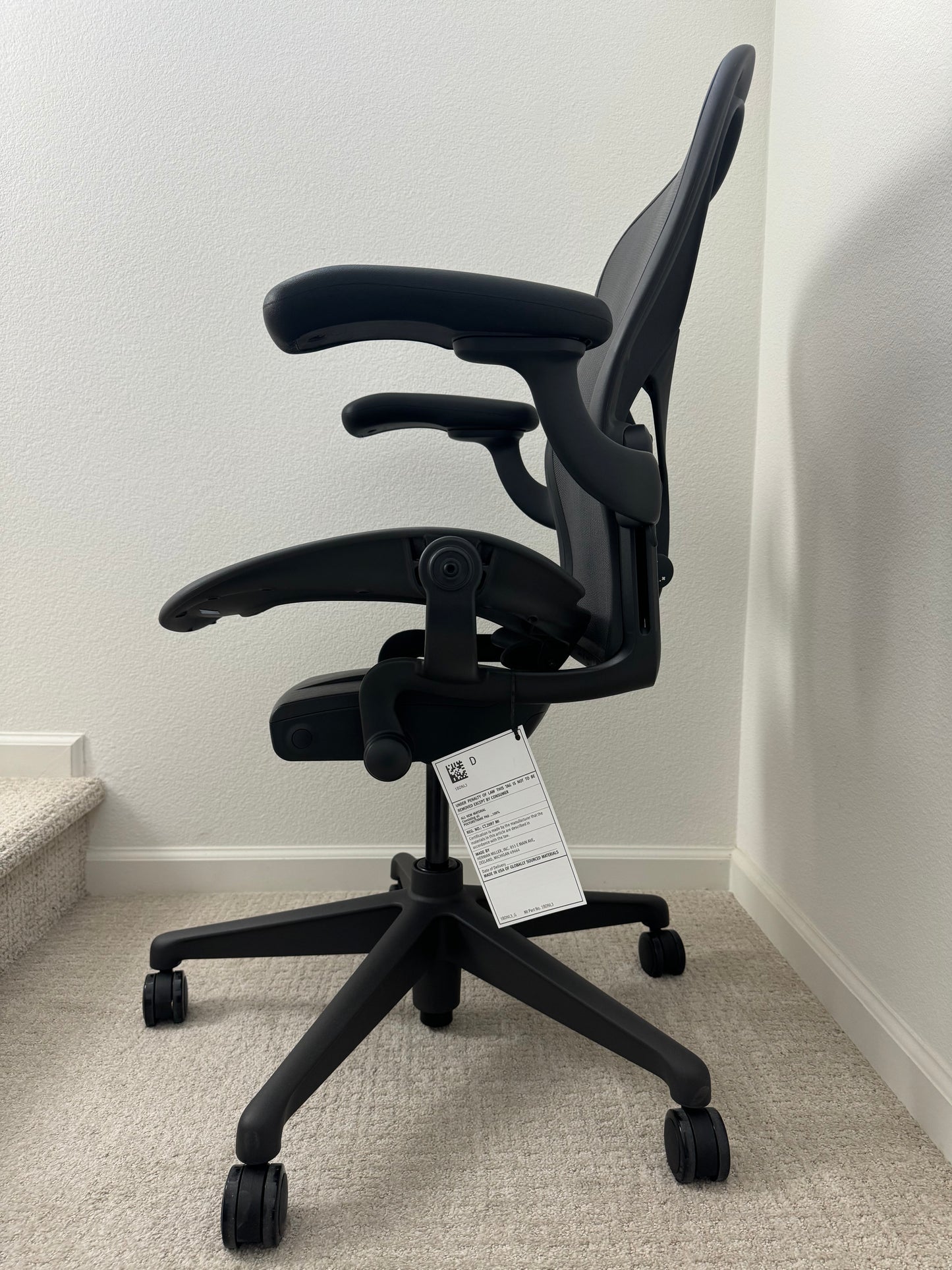 Brand new 2024 model Herman Miller Aeron B Remastered office chair