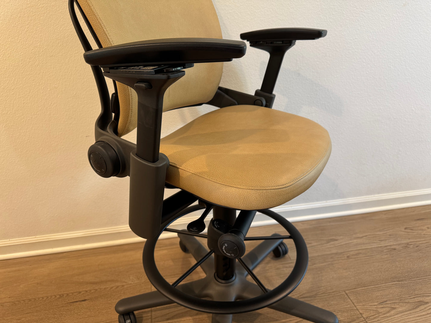 Refurbished Steelcase Leap V2 Fully Adjustable Drafting Chair/ Work Stool