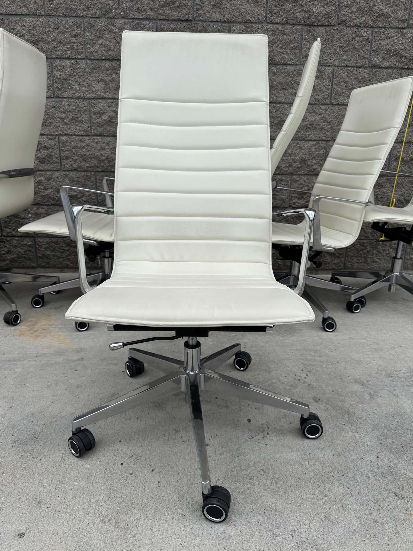 Herman Miller Eames Executive Style Task Chair with Polished Aluminum Frame and Base