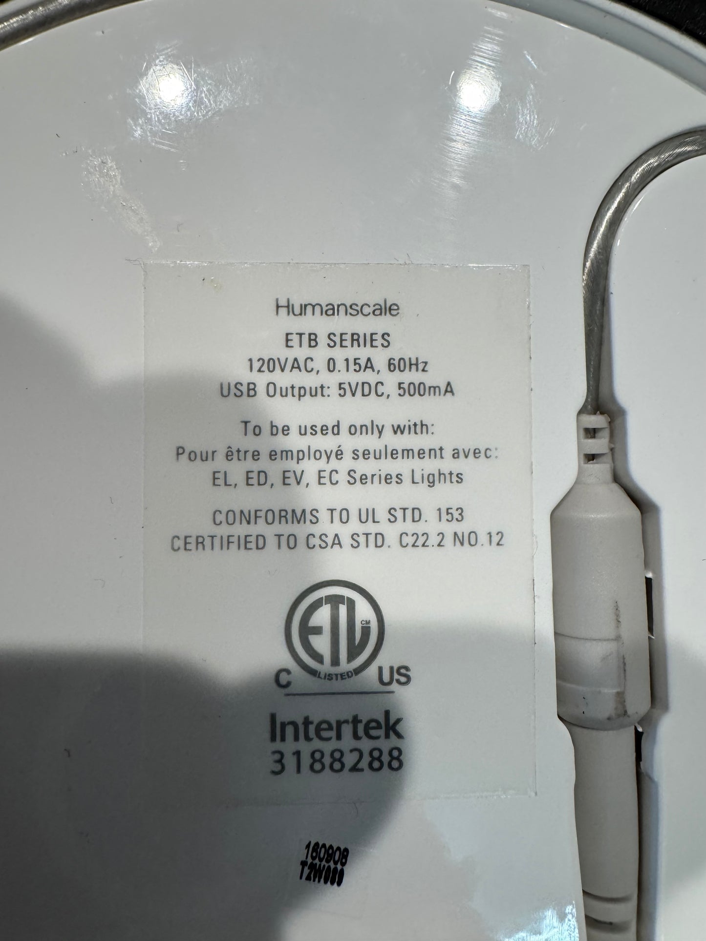 Humanscale Element DISC LED Task Light