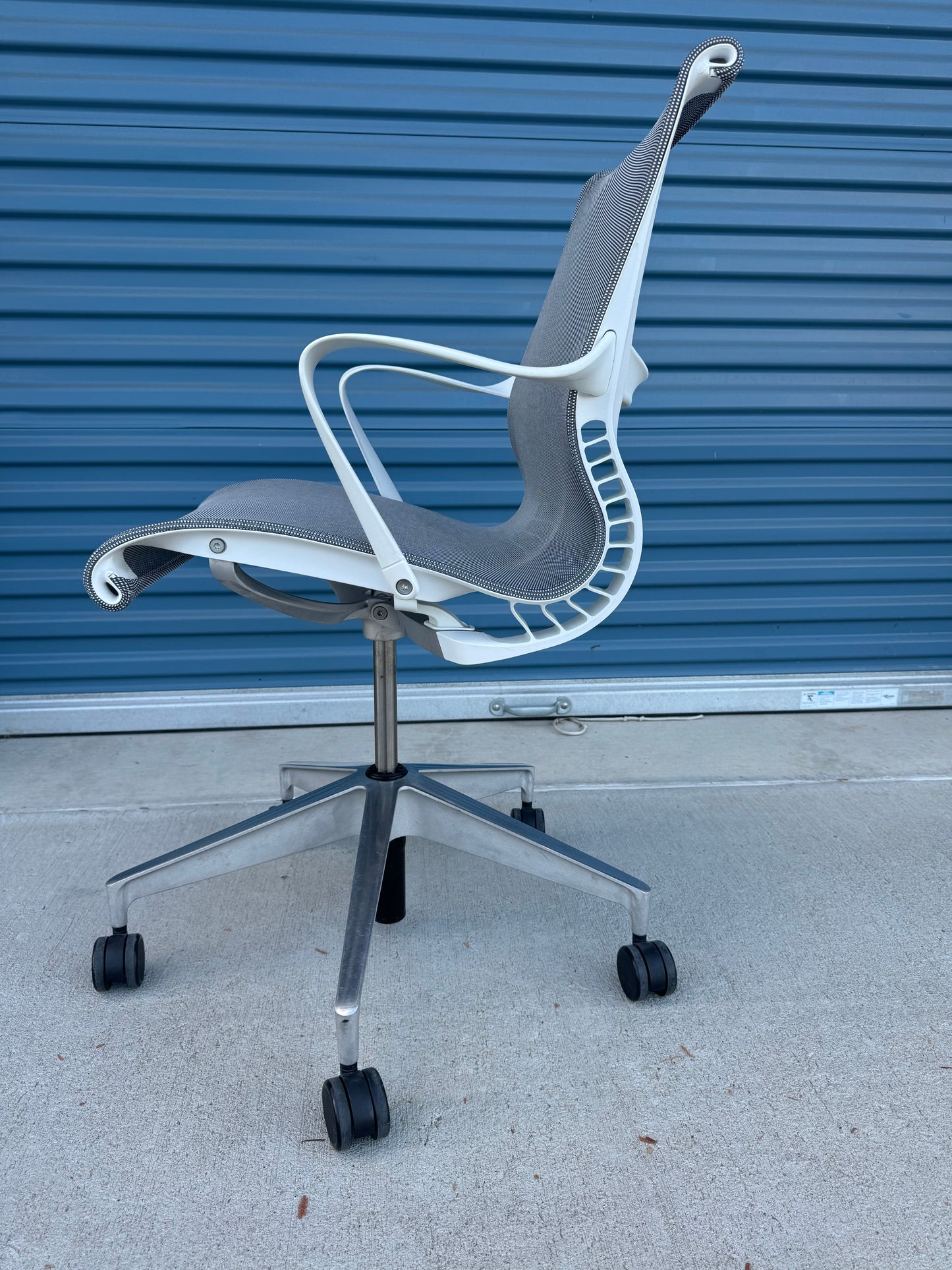 Herman Miller Setu with polished aluminum base