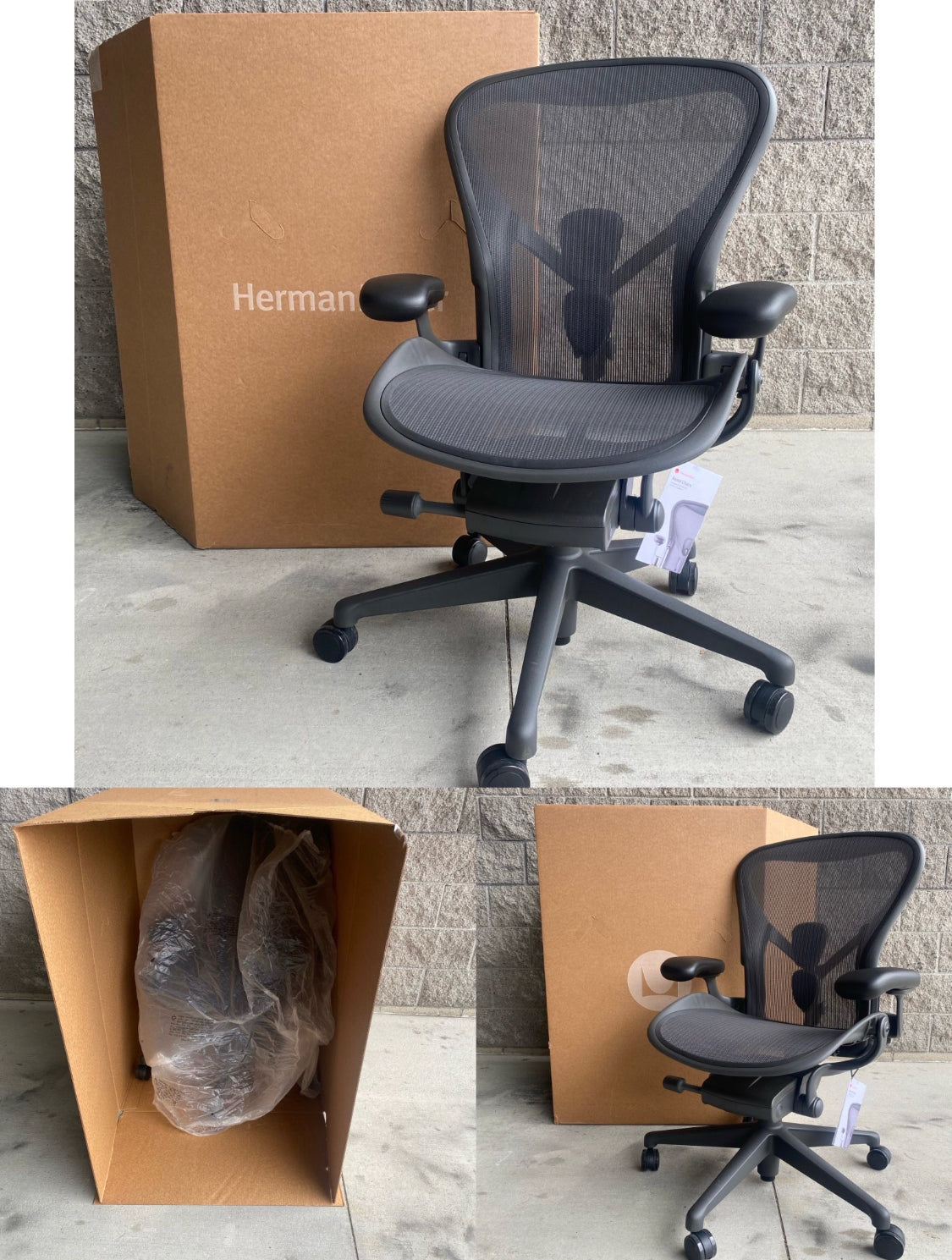 Herman Miller Aeron Remastered Chair - Size A, - open box 