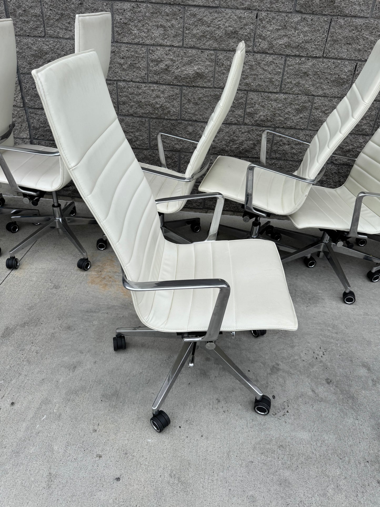 Herman Miller Eames Executive Style Task Chair with Polished Aluminum Frame and Base