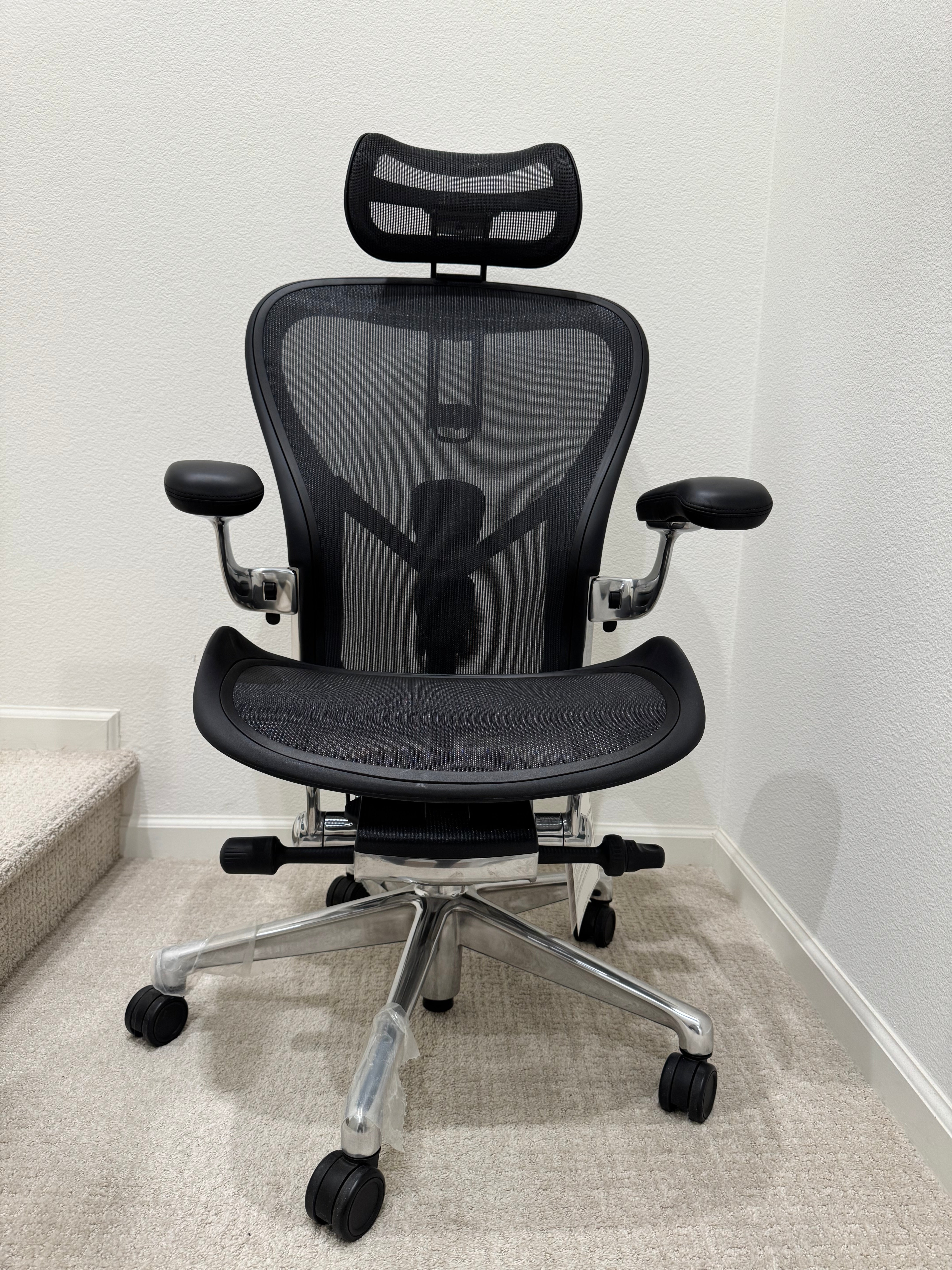 ［美品］Arron Chair Remastered Lite B size New Herman Miller Aeron B Remastered fully loaded model office