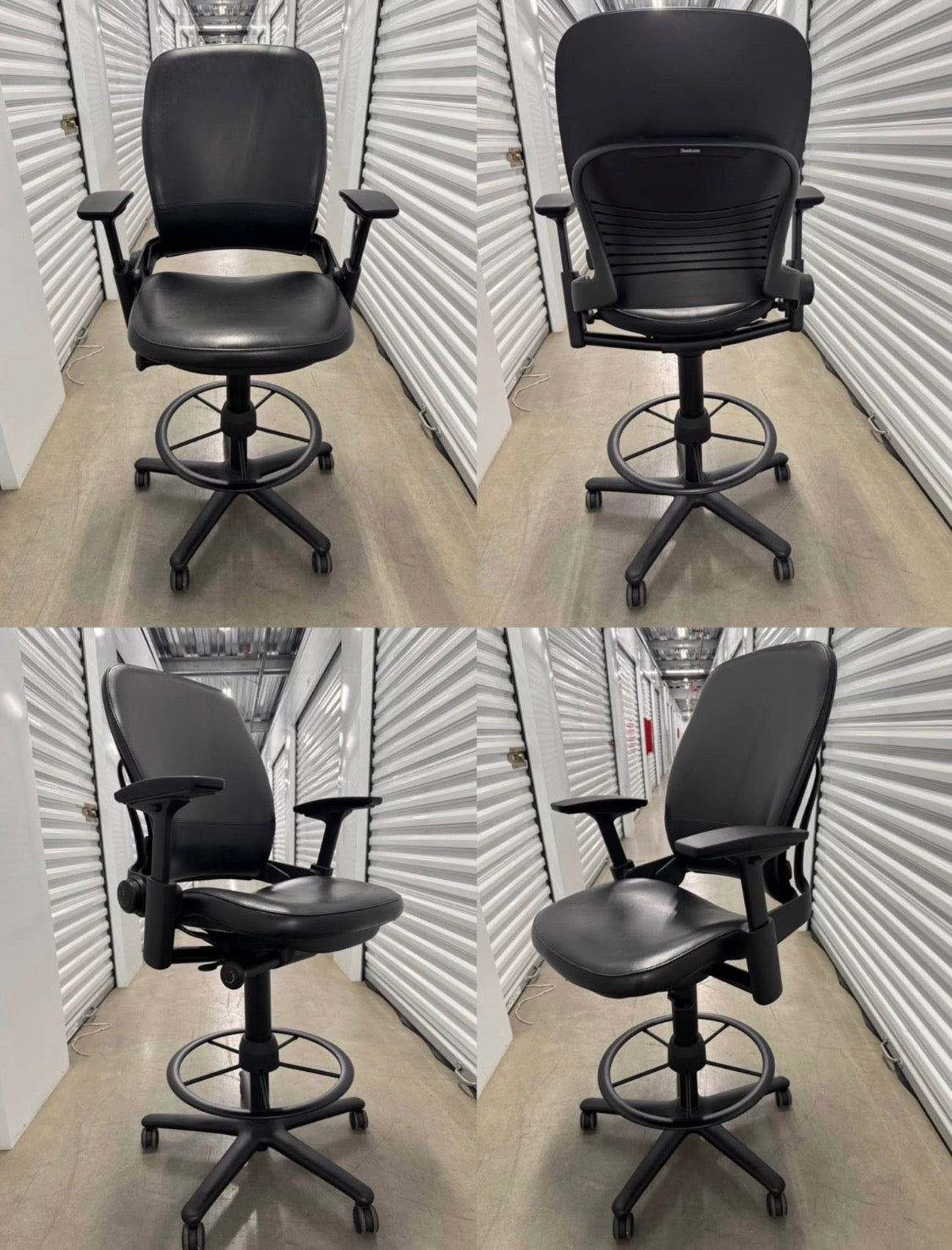 Refurbished Steelcase Leap V2 Fully Adjustable Drafting Chair/ Work Stool