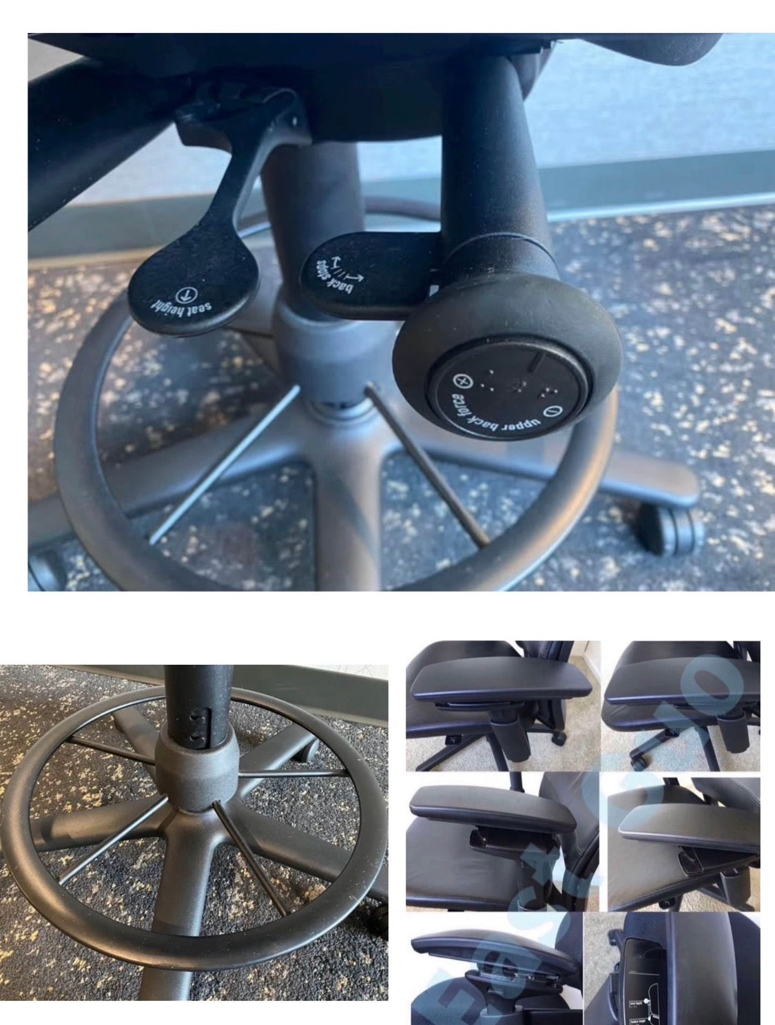 Refurbished Steelcase Leap V2 Fully Adjustable Drafting Chair/ Work Stool