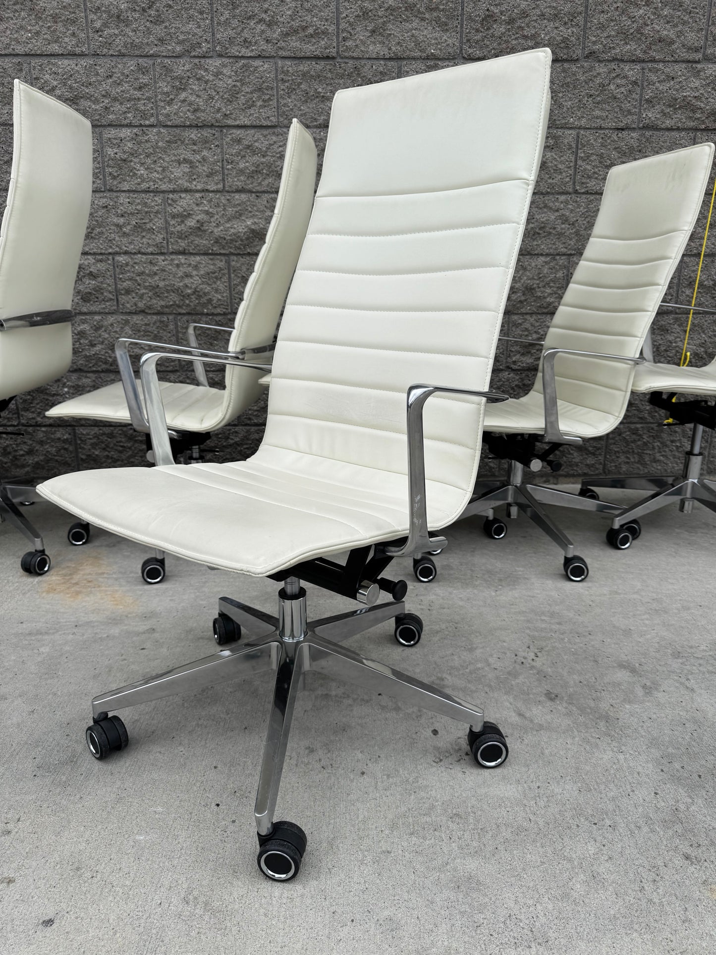Herman Miller Eames Executive Style Task Chair with Polished Aluminum Frame and Base