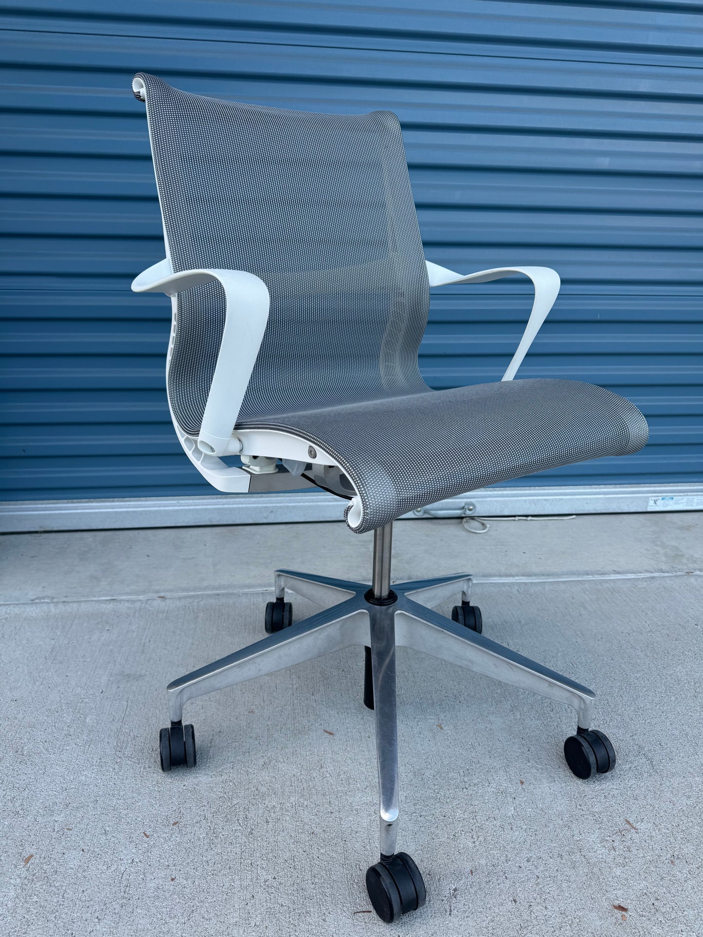 Herman Miller Setu with polished aluminum base