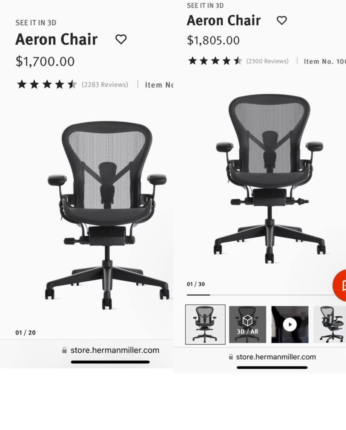 New FULLY LOADED Herman Miller Aeron V2 Remastered Office Chair