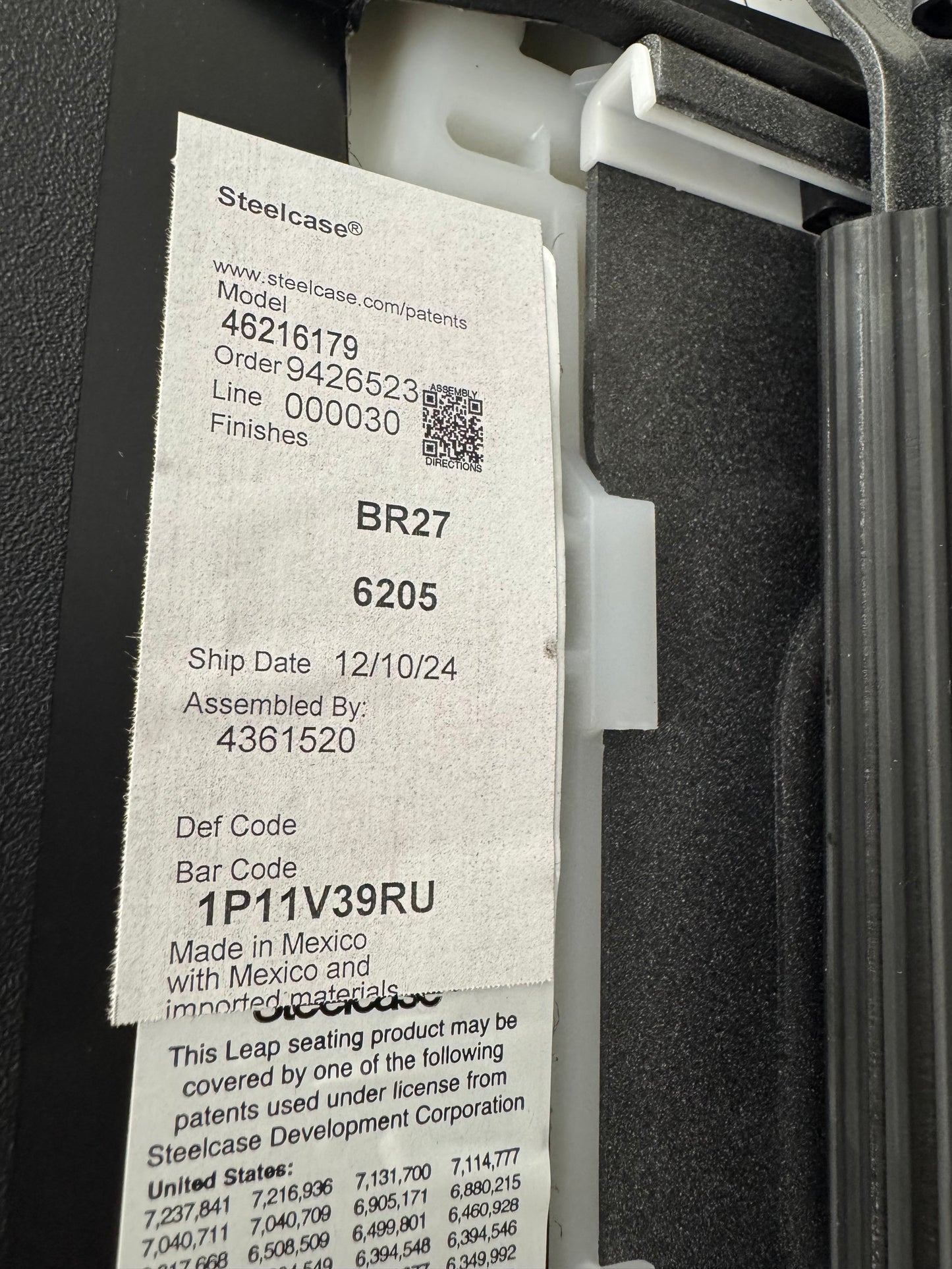 Steelcase Leap V2 Fully loaded Office Chair with new upholstery in black