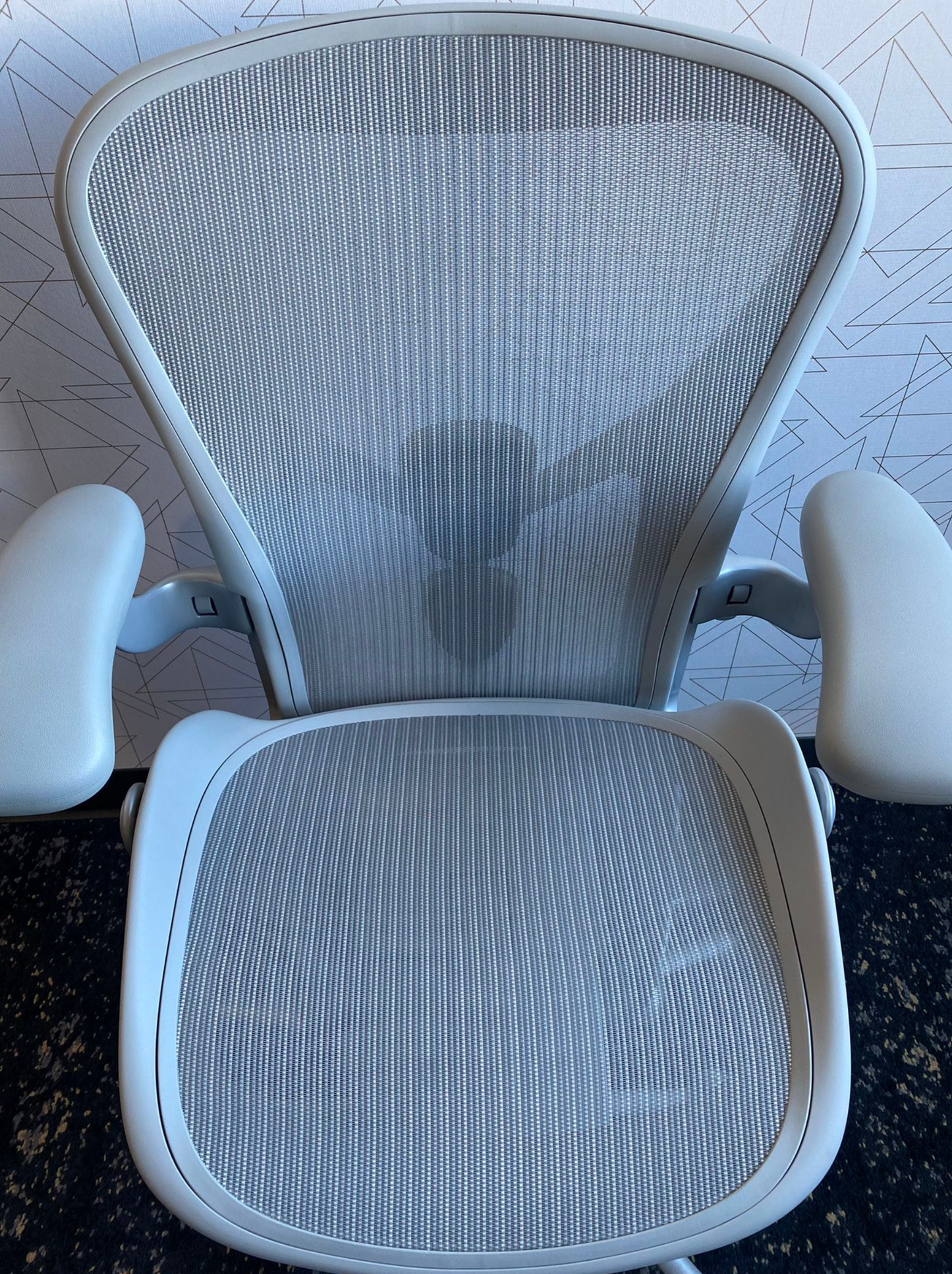 Herman Miller Aeron B Remastered Fully Loaded With Posture Fit SL Office Chair In Mineral